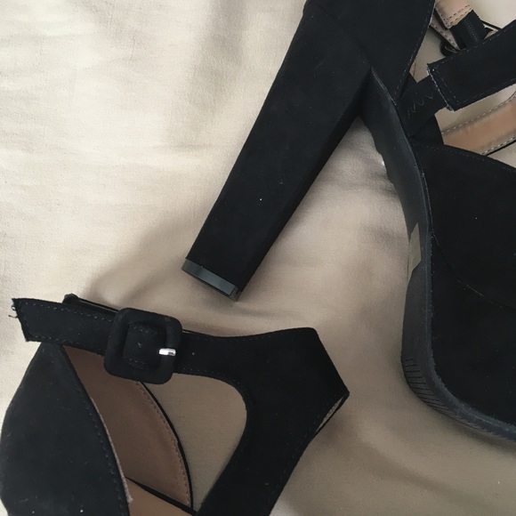 Suede Black Heels - Picture 5 of 8